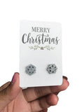 Snowflake Studs, Christmas Jewelry, Winter