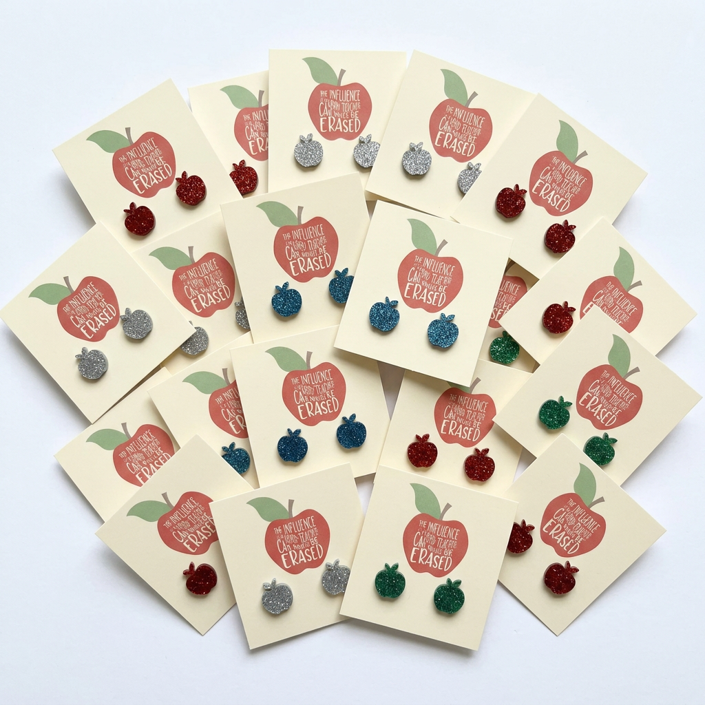 Apple Earrings VARIOUS COLORS - Teacher Appreciation Gifts