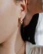 Gold Floral Enamel Hoops