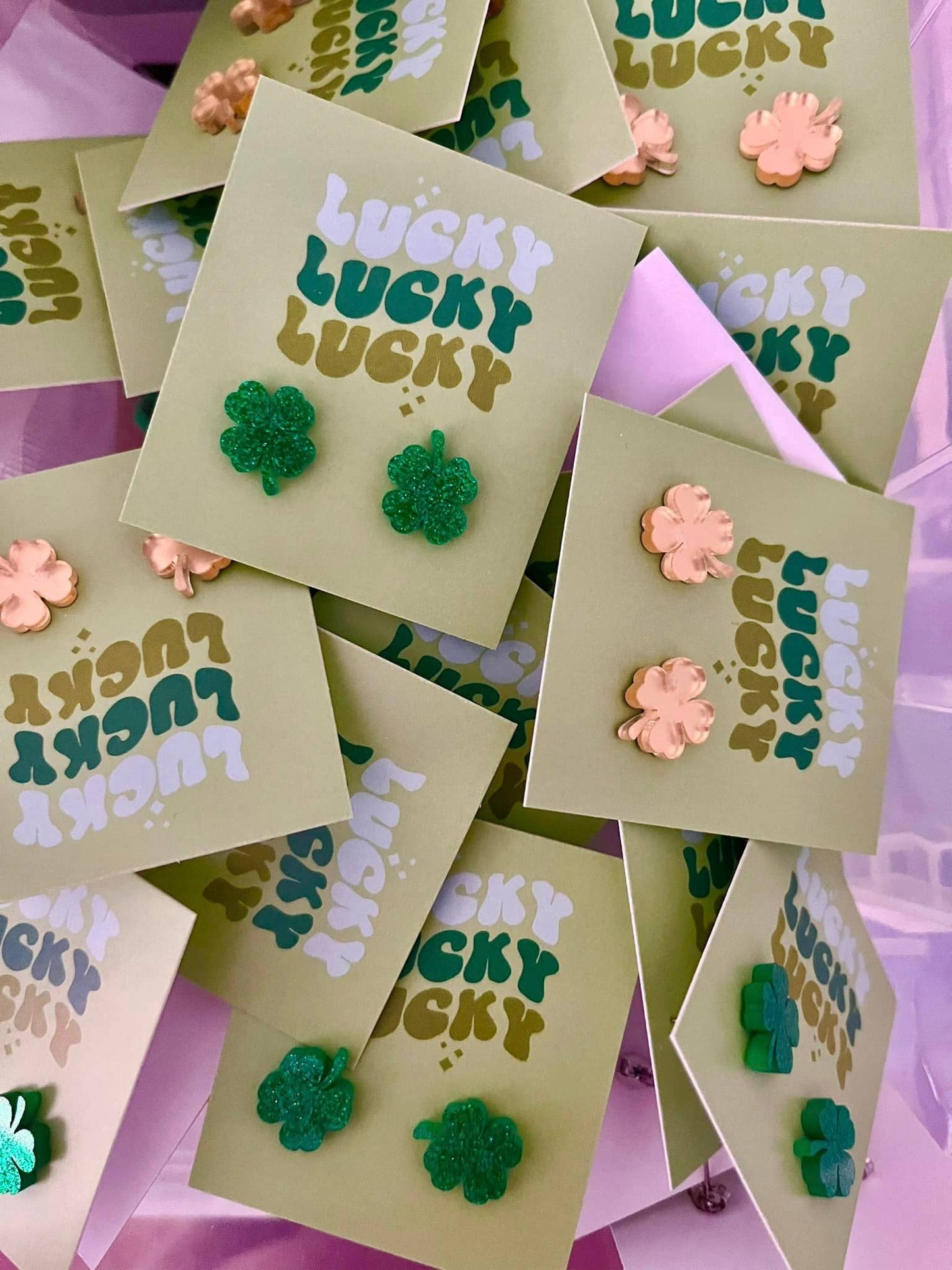 Lucky Clover Stud Earrings – Saint Patrick's Day