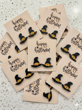 Witch Hat Earrings, Halloween Studs, Witchy Jewelry